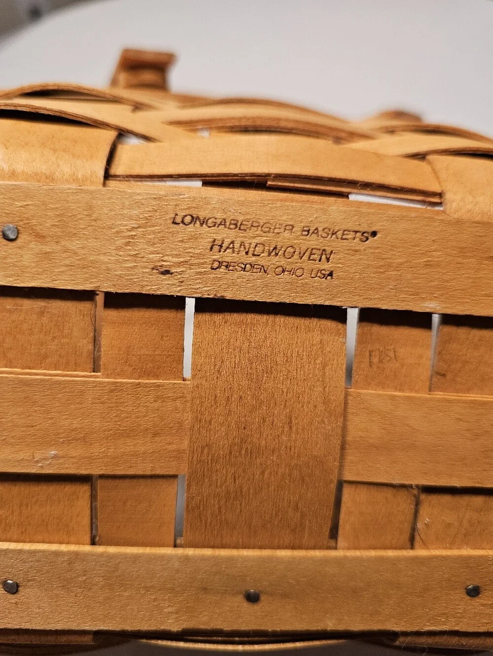 Vintage Longaberger Slanted Fruit Vegetable Basket 1998 Signed Numbered